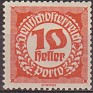 Austria 1920 Numeros 10 Rojo Scott J76. Austria 1920 Scott J76 Numbers. Subida por susofe